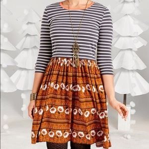 🛍 Matilda Jane Winsome Navy Stripe n Floral Dress